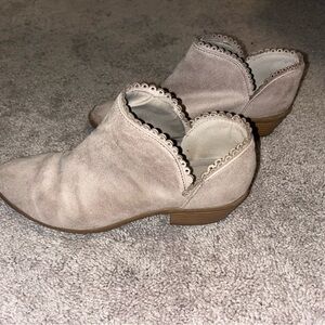 Taupe Suede Ankle Booties